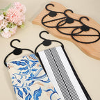 100 Pcs Black Plastic Scarf Hanger Organizer Space Saving Closet Accessory Holder for Scarves, Belts, Ties, Headscarves, and More