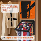 Tie Organizer for Men, Tie Organizer up to 54 Ties, Metal Tie Racks for Men Closet, Tie Holders for Closet, Tie Rack Wall Mounted, Suitable for Ties, Scarves and Belts Organization (Black)