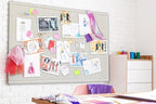Large Bulletin Board - Foldable 96x48 Inches Cork Board Alternative with 20 Push Pins and 237 Pcs Glitter Letters, 8' x 4' Self-Adhesive Felt Bulletin Board for Wall, Home Office Decor