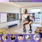 Portable Pilates Bar Kit with Resistance Bands for Men and Women - 3 Set Exercise Resistance Bands - Multifunctional Home Gym - Supports Full-Body Workouts – with Fitness Poster and Video