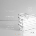 Bino 4-Piece Drawer Bin Set | THE MODULAR | Bathroom & Desk Drawer Organizer Bins - Large