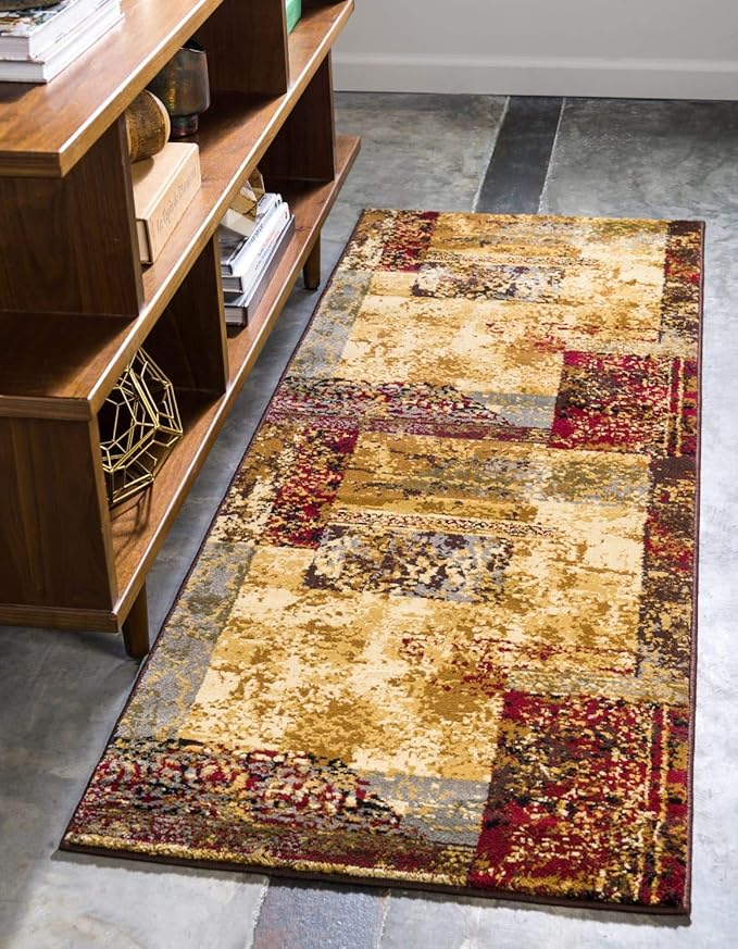 Unique Loom Barista Collection Area Rug - Arusha (2' 2" x 6' 1" Runner, Beige/ Black)