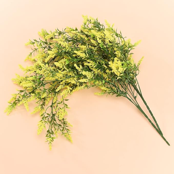 2 Pcs Artificial Lavender Teardrop Rattan, Spring Summer Front Door Hanging Floral Swags for Wall Basket Filler, Garden Home Easter Decoration-28.7in(Yellow)