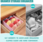 Drawer under Cabinet Clothes Organizer 5 Cell Foldable Storage Cubes Underwear Drawer Organizer Dividers Storage Boxes for Bra, Underwear（Pink）