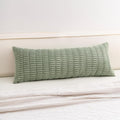 Aegero Corduroy Decorative Throw Pillow Covers 14x36 Inch Soft Striped Pillow Covers Modern Farmhouse Home Decor for Sofa Living Room Couch Bed（Sage Green）