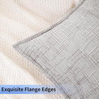 HPUK Fall Chenille Soft Throw Pillow Covers 18x18 Set of 2, Accent Cushion Covers for Living Room, Bedroom, Decorative Solid Color Pillow Covers for Couch, Sofa, Chair, Grey
