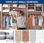 Mavivegue Closet Rod, 17 to 28 Inch Adjustable Closet Rods for Hanging Clothes, Silver Hanging Rod for Closet Wardrobes Laundry RV, Bathroom