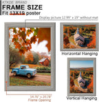 KTKDE 13x19 Picture Frame Set of 5, Wooden frames grey, Vertical & Horizontal Wall Hanging for Wall Display,Studio Gallery Photo Frame for Photos, Posters & Art Prints