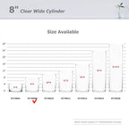 WGV Cylinder Vase Bulk, Width 8", Height 8", Clear Wide Large Diameter Flower Glassware, Floral Container, Planter Terrarium for Wedding Party Event, Home Accent Decor, 6 Pieces