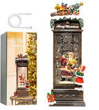 10" Christmas Snow Globe Lantern with Santa in Telephone Booth - Water Swirling Glitter Musical Box with Exterior Decor - Vintage Xmas Gifts - USB Plug or Battery Operated Home Decor (Santa Calling)