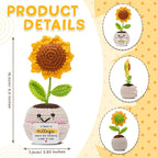 HEXMOZ Thank You Gifts for Women - End of Year Teacher Gift - Appreciation Gifts for Teacher Nurse Daycare Provider Nanny Babysitter - It Takes A Village Collectible Sunflower Doll Crochet
