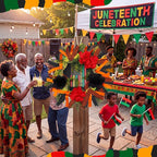 Hoteam Juneteenth Wreath for Front Door African American Door Wreaths June 19th 1865 Freedom Juneteenth Decorations for Festival Indoor Outdoor Home Porch Decoration