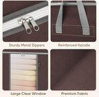 BALEINE 4 Pack Clothes Storage Bags, 16 Gallon Storage Containers with Reinforced Handle, Sturdy Zipper, Closet Organizer for Blanket, Comforter, Pillow, Bedding (Brown, 4 Pack)
