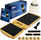 Ankle Balance Board & Ankle Strengthener for Rehab & Physical Therapy – Single Leg Bamboo Axis Board with Quick - Release System, 2 Training Levels & Scraper Tool