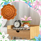 Wavwavw 3 Pack Teacher Appreciation Gift Positive Flower Handmade Crochet Doll Thank You for Helping Me Grow Gifts Back to School Gifts for Women Teacher(Lily Flower)