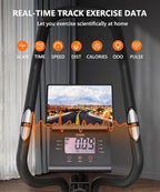 THERUN Elliptical Exercise Machine, 3-in-1 Cardio Climber Stepping Elliptical Machine for Home, Stair Stepper Elliptical Training Machines w/16 Levels Resistance, Pulse Sensor, LCD Monitor