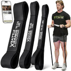 Battle Bunker Premium Resistance Bands - Natural Exercise Bands for Strength Training, Pull-Ups & Recovery - Fitness Band for Home, Gym & Mobility Workouts- Crush Your Goals Anytime- 3-Pack- 10-125lbs