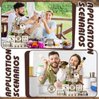 Mifoci 16 Pcs Dog Tiered Tray Decor Cute Dog Signs Home Decor Wooden Woof Decorative Trays Farmhouse Vintage Sweet Home Wooden Sign for Winter Kitchen Coffee Bar Decoration