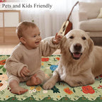 U'Artlines 2'6" x 10' Boho Runner Rug for Hallways Kitchen Colorful Floral Soft Non Slip Washable Floor Carpet Runners for Entryway Laundry Room Bathroom Green