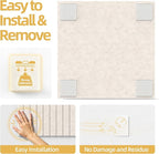 Large Cork Board for Wall 36" x 48" Oatmeal Bulletin Board with Safe Removable Adhesive Squares for Pictures Photos, Alternative CorkBoard Felt Pin Boards Tiles for Office Classroom Wall Decor-12 Pack