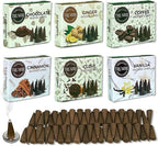 TRUMIRI Gourmet Incense Cones - Variety Pack - Total 60 Cone Incense (6 Scents x 10 Conos) - Vanilla, Cinnamon, Coffee, Chocolate, Clove, Ginger - Cone Incense Scents - Insense Cones - Incent Cone