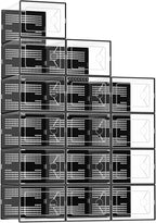 DUMOS Clear Shoe Storage Boxes, 15-Pack Plastic Stackable Shoe Containers with Lids, Display Sneaker Case Organizer for Closet, Under Bed, Entryway,Black (Fit Size 9)