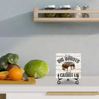 Kitchen Decor and Accessories, Kitchen Counter Decor, I Cannot Lie, Farmhouse Wooden Plaque with Iron Stand for Dinning Room Desk Shelf Display-A12