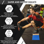 EVERYMATE Squat Block Athletic Balance Trainer for Stretching, Fitness, and Physical Therapy, Improve Balance, Stability, and Athletic Performance, Home Gym and Personal Training Equipment