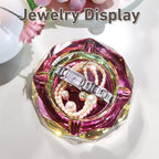 Coomin Crystal Glass Ashtray, Sparkly Cigar Cigarettes Ash Tray, Ashtrays for Smokers Indoor Office Home Desktop Tabletop, Gift Packaging, Pink