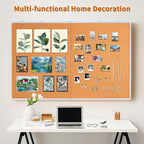 maxtek Large Cork Board 48 x 36 in, Bulletin Board for Walls, 4'x 3' Extra Aluminum Framed Corkboard, Foldable Wall Mounted Pin Memo Notice Cork Board for Office, Home Wall Display