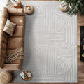 Modern Indoor Rug Orbit 4x6 Area Rugs for Living Room Luxury Kitchen Bedroom Durable Soft Geometric Durable Low and High Pile Stain Resistant Non Shedding Area Carpet 4x6