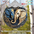 Christmas Ornament - Stained Glass Elephant - Home Decor - Holiday Present Ideas - Gift Exchange - Gentle Elephants