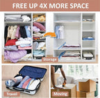 Cozy Essential Vacuum Storage Bags, Compression Space Saver Bags for Clothes, Comforters, Blankets, Pillow, Bedding, Sealer Clothing Storage,8 XXL Jumbo
