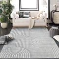 Lahome Abstract Washable Rugs, Soft Area Rugs 4x6 Non-Slip Grey Rug for Bedroom Entryway, Ultra-Thin Living Room Rugs Modern Throw Carpet for Nursery Kitchen(4'x6',Gray)