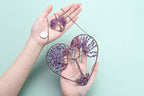 Jovivi Tree of Life Feng Shui Crystal Heart Hanging Ornament Amethyst Gemstones Healing Stones Yoga Meditation Window Wall Hanger for Home Wedding Decor