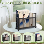 Magazine Rack & Holder – Multi-Purpose Storage Organizer for Magazines, Books, Newspapers, Mail, Tablets | Sturdy Black Basket for Home, Office, Bathroom | Sleek Design & Easy Assembly
