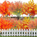 12 Bundles Artificial Fall Flowers UV Resistant Autumn Decorations for Thanksgiving Home Kitchen Room Farmhouse Floral Arrangements Indoor Outdoor