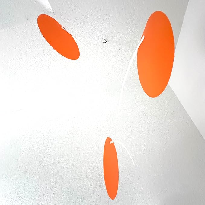Solar Trio Hanging Mobile – Modern Kinetic Art, Minimalist Ceiling Decor