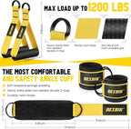 Heavy Resistance Bands for Working Out, 300lbs/360lb/420lb Exercise Bands Workout Bands with Handles, Door Anchor, Ankle Straps, Home Gym Workout Equipment for Men Fitness Strength Training Stretching