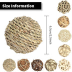 Kesywale Set of 6 Decorative Balls for Centerpiece Bowl Fillers, 2.8 inch Assorted Rattan Wicker Balls Spheres Orbs, Vase Fillers, Home Table Decor (Brown)