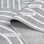Lahome Abstract Washable Rugs, Soft Area Rugs 4x6 Non-Slip Grey Rug for Bedroom Entryway, Ultra-Thin Living Room Rugs Modern Throw Carpet for Nursery Kitchen(4'x6',Gray)