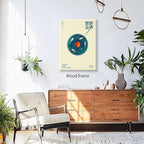 Podafu Japanese Wall Art - Retro Music Poster - Ukiyo-e Decor for Bedroom & Living Room - Framed 16L" x 12W"
