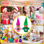 Retro Vintage Lucky Troll Dolls Assorted Hair Colors Chromatic Adorable for Collections, School Project, Arts and Crafts, Party Favors (Green)
