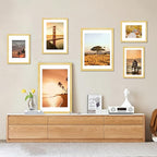 12x18 Picture Frame 3 Pack - Gold Poster Frame Display Pictures 11x17 with Mat or 12 x 18 Without Mat for Wall Hanging Horizontal and Vertical