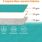 Fab totes 24 Gallons Clothes Storage, Foldable Thick Fabric Blanket Storage Bags, Containers for Organizing Bedroom, Closet, Clothing, Comforter, Organization with Handle (8 Pack,Green)