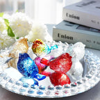 H&D HYALINE & DORA Crystal Handmade Red Bird Figurine Gifts for Bird Lovers Women Men Blown Glass Birds Collectible Figurines for Desk Table Home Office Decor