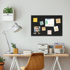 DAHAPYBOO Cork Board with Linen Black,Bulletin Board 30"x20",Corkboards for Office Home School Message Board or Vision Board Decoration.