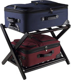 Winsome Reese Luggage Rack with Storage Shelf, for Guest Room, Bedroom, Foldable, No Assembly, Espresso