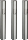 3-Piece Aluminum Door Mezuzah Cases: Special Profile, No Holes, 5-Inch 12cm Hebrew Parchment Scroll Holder Boxes