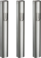 3-Piece Aluminum Door Mezuzah Cases: Special Profile, No Holes, 5-Inch 12cm Hebrew Parchment Scroll Holder Boxes